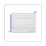 FLIPSIDE PRODUCTS 10176 Magnetic Two-Sided Red/Blue Ruled Dry Erase Board, 12" x 9", White Surface, 12/Pack