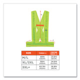 TENACIOUS HOLDINGS, INC. ergodyne® 27016 GloWear 8140BA Class 1 Breakaway Sash, Polyester, 3X-Large Plus, Lime