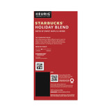 STARBUCKS COFFEE COMPANY 12412029CT Holiday Blend Coffee, K-Cups, 22/Box, 4 Boxes/Carton
