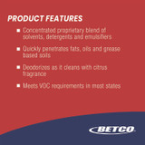 BETCO CORPORATION 2110400 Citrusolv 40 HD Degreaser, Citrus Scent, 1 gal Bottle, 4/Carton