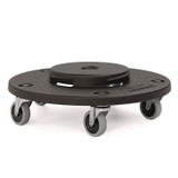 SUNCAST CORPORATION Commercial® TCUDOLLY2A Utility Trash Can Dolly, 350 lb Capacity, 20.75" x 6.5", Black, 2/Pack
