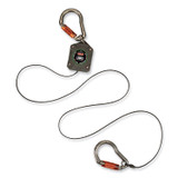 TENACIOUS HOLDINGS, INC. ergodyne® 19303 Squids 3003 Retractable Lanyard with Two Carabiners, 2 lb Max Working Capacity, 8" to 48"Long, Gray