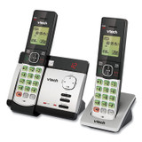 VTECH COMMUNICATIONS CS51292 CS5129-2 Two-Handset Cordless Telephone System, DECT 6.0, Silver/Black