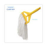 BOARDWALK 2016R Mop Head, Value Standard Head, Rayon Fiber, Cut-End, #16, White, 12/Carton