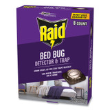 SC JOHNSON Raid® 674798EA Bed Bug Detector and Trap, 0.19 lb Trap, 8 Traps