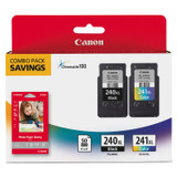 INNOVERA Canon® 5206B005 5206B005 (PG-240XL/CL-241XL) High-Yield Ink/Paper Combo, Black/Tri-Color