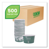 ECO-PRODUCTS,INC. EP-BSC12-WA World Art Renewable and Compostable Food Container, 12 oz, 4.05" Diameter x 2.5" h, Green, Paper, 25/Pack, 20 Packs/Carton