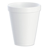 DART 10J10 Foam Drink Cups, 10 oz, White, 25/Bag, 40 Bags/Carton