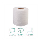 WINDSOFT 2240B Bath Tissue, Individually Wrapped Rolls, Septic Safe, 2-Ply, White, 500 Sheets/Roll, 96 Rolls/Carton