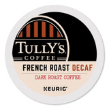 KEURIG DR PEPPER Tully's Coffee® 192419 French Roast Decaf Coffee K-Cups, 24/Box