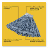 RUBBERMAID COMMERCIAL PROD. D253 BLU Super Stitch Blend Mop Head, Cotton/Synthetic, Large, Blue, 6/Carton