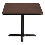 NATIONAL PUBLIC SEATING NPS® CT33636XD1MY Cafe Table, 36w x 36d x 30h, Square Top/X-Base, Mahogany Top, Black Base