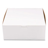 SOUTHERN CHAMPION TRAY SCT® 0973 White One-Piece Non-Window Bakery Boxes, 10 x 10 x 4, White, Paper, 100/Carton