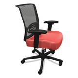 HON COMPANY CMZ1ACU67 Convergence Mid-Back Task Chair, Swivel-Tilt, Supports Up to 275 lb, 16.5" to 21" Seat Height, Red Seat, Black Back/Base