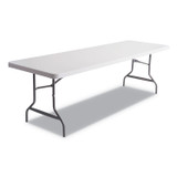 ALERA 65601 Resin Rectangular Folding Table, Square Edge, 96w x 30d x 29h, Platinum