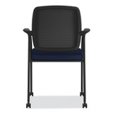 HON COMPANY NR6FMC98P71 Nucleus Series Recharge Guest Chair, Supports up to 300 lb, 24.81" x 23.5" x 36.38", Navy Seat, Black Back, Black Base