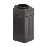 SAFCO PRODUCTS 9485BL Canmeleon Indoor/Outdoor Pentagon Receptacle, 30 gal, Polyethylene, Black
