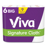 KIMBERLY CLARK Viva® 54869 Signature Cloth Choose-A-Sheet Kitchen Roll Paper Towels, 1-Ply, 11 x 5.9, White, 70 Sheets/Roll, 6 Roll/Pack, 4 Packs/Carton