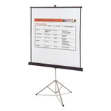 QUARTET MFG. 570S Portable Tripod Projection Screen, 70 x 70, White Matte Finish
