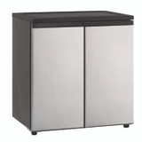 AVANTI RMS551SS 5.5 Cu.Ft. Side by Side Refrigerator/Freezer, Black/Platinum