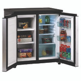 AVANTI RMS551SS 5.5 Cu.Ft. Side by Side Refrigerator/Freezer, Black/Platinum