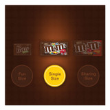 MARS, INC. & M's® 49990 Chocolate Candies, Milk Chocolate, Individually Wrapped, 1.69 oz, 36/Box