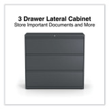 ALERA HLF4241CC Lateral File, 3 Legal/Letter/A4/A5-Size File Drawers, Charcoal, 42" x 18.63" x 40.25"