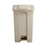 SAFCO PRODUCTS 9923TN Large Capacity Plastic Step-On Receptacle, 23 gal, Plastic, Tan