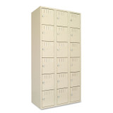 TENNSCO BS6121812CSD Box Compartments, Triple Stack, 36w x 18d x 72h, Sand