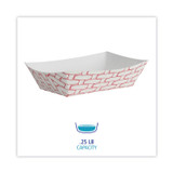 BOARDWALK 30LAG025 Paper Food Baskets, 0.25 lb Capacity, 2.69 x 4 x 1.05, Red/White, 1,000/Carton