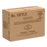 DART 16FTLS Lift n' Lock Plastic Hot Cup Lids With Straw Slot, Fits 12 oz to 24 oz Hot Cups, Plastic, Translucent, 100/Pack, 10 Packs/CT