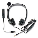 SPRACHT ZUM3500 ZuM3500 Binaural Over The Head USB Headset, Black
