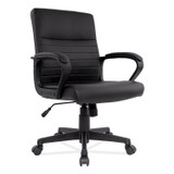 ALERA BC42B19 Alera Breich Series Manager Chair, Supports Up to 275 lbs, 16.73" to 20.39" Seat Height, Black Seat/Back, Black Base