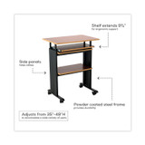 SAFCO PRODUCTS 1929CY Muv Stand-Up Adjustable-Height Desk, 29.5" x 22" x 35" to 49", Cherry/Black