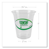 ECO-PRODUCTS,INC. EP-CC16GS GreenStripe Renewable and Compostable Cold Cups, 16 oz, Plastic, Clear, 50/Pack, 20 Packs/Carton