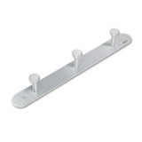 SAFCO PRODUCTS 4201 Nail Head Wall Coat Rack, Three Hooks, Metal, 18w x 2.75d x 2h, Satin