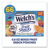 DR PEPPER SNAPPLE GROUP, INC. Welch's® 20900320 Fruit Snacks, Mixed Fruit, 0.8 oz Pouch, 66 Pouches/Box