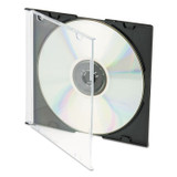 INNOVERA 85826 CD/DVD Slim Jewel Cases, Clear/Black, 50/Pack