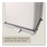 RUBBERMAID COMMERCIAL PROD. ST24SSPL Defenders Heavy-Duty Steel Step Can, 13 gal, Steel, Stainless Steel