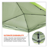 TENACIOUS HOLDINGS, INC. ergodyne® 12910 Shax 6010 Lightweight Pop-Up Tent, Single Skin, 10 ft x 10 ft, Polyester/Steel, Lime