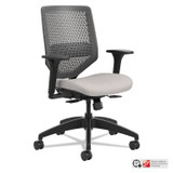 HON COMPANY SVR1ACLC19TK Solve Series ReActiv Back Task Chair, Supports Up to 300 lb, 18" to 23" Seat Height, Sterling Seat, Charcoal Back, Black Base