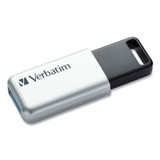 VERBATIM CORPORATION 70057 Store 'n' Go Secure Pro USB Flash Drive with AES 256 Encryption, 128 GB, Silver