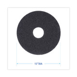 BOARDWALK 4013BLA Stripping Floor Pads, 13" Diameter, Black, 5/Carton