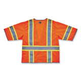 TENACIOUS HOLDINGS, INC. ergodyne® 24155 GloWear 8346Z Class 3 Two-Tone Hi-Vis Surveyor Zipper Vest, Large/X-Large, Orange