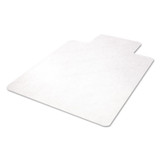 DEFLECTO CORPORATION CM21232 EconoMat Non-Studded All Day Use Chair Mat for Hard Floors, Rectangular with Wide Lip, 45" x 53", Clear, Ships Flat