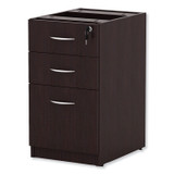 ALERA VA532822ES Alera Valencia Series Full Pedestal File, Left/Right, 3-Drawers: Box/Box/File, Legal/Letter, Espresso, 15.63" x 20.5" x 28.5"