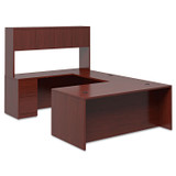 HON COMPANY 105895RNN 10500 Series "L" Workstation Right Pedestal Desk with Full-Height Pedestal, 72" x 36" x 29.5", Mahogany