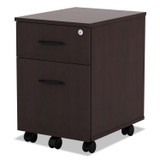 ALERA VABFMY Alera Valencia Series Mobile Pedestal, Left or Right, 2-Drawers: Box/File, Legal/Letter, Mahogany, 15.88" x 19.13" x 22.88"