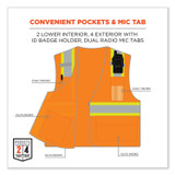 TENACIOUS HOLDINGS, INC. ergodyne® 24579 GloWear 8246Z-S Single Size Class 2 Two-Tone Mesh Vest, Polyester, 5X-Large, Orange