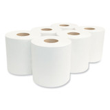 MORCON Tissue C6600 Morsoft Center-Pull Roll Towels, 2-Ply, 6.9" dia, White, 600 Sheets/Roll, 6 Rolls/Carton